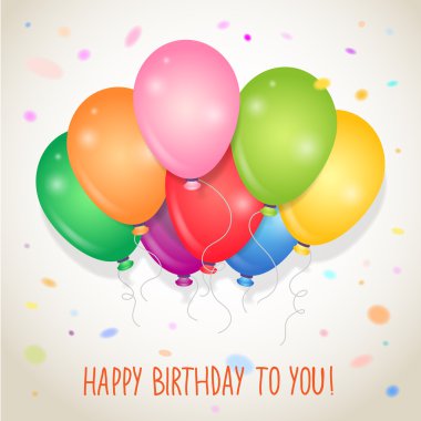 Metin için yeri olan renkli balonlar