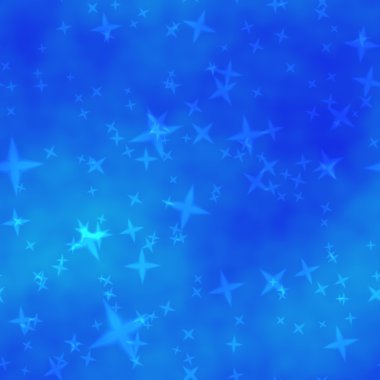 Bokeh yıldız mavi renk arka plan.