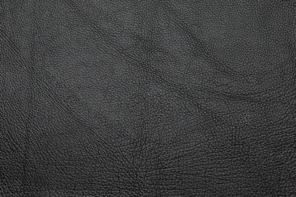 Fond texture cuir noir — Photo