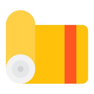 Yoga Mat Icon, Simple Illustration Isolated on White Background