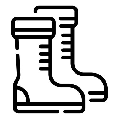 Boots Icon, Simple Illustration Isolated on White Background