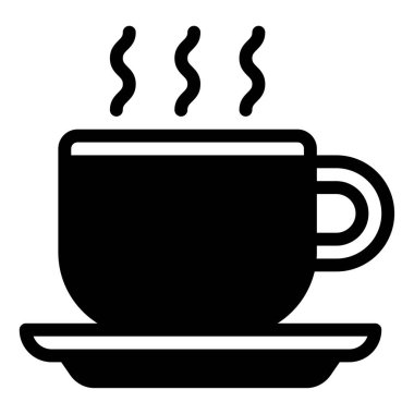 Kahve Simgesi, Basit Görüntü Beyaz Arkaplanda İzole Edildi