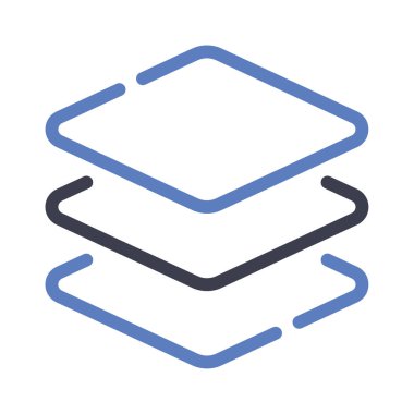 Katman Simgesi, Beyaz Arkaplanda İzole Edilmiş Basit Resimler