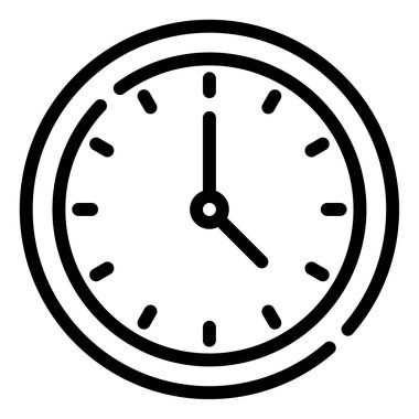 Saat Simgesi, Beyaz Arkaplanda İzole Edilmiş Basit Resimler