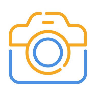 Camera Icon, Simple Illustration Isolated on White Background 