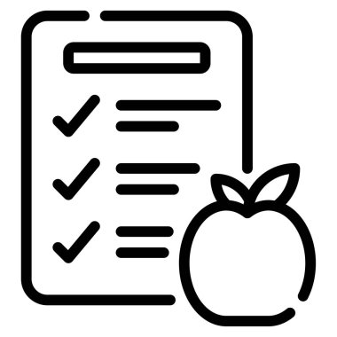 Nutrition Guide Icon, Simple Illustration Isolated on White Background 