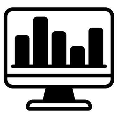 Analitik Simge, Basit Görüntü Beyaz Arkaplanda İzole Edildi