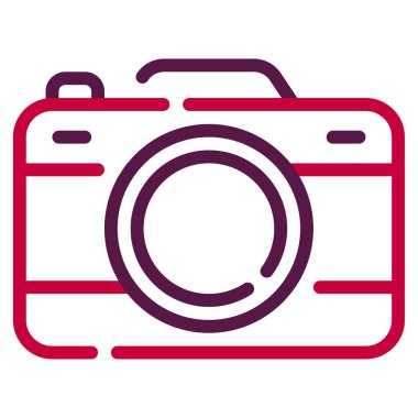 Camera Icon, Simple Illustration Isolated on White Background 