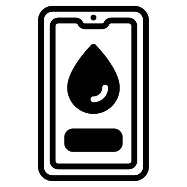 Hydration Tracker Icon, Simple Illustration Isolated on White Background