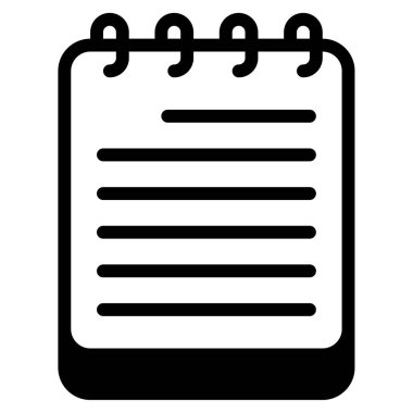 Buluşma Notları Simgesi, Basit Görüntü Beyaz Arkaplanda İzole Edildi