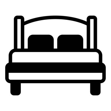 Bedding Icon, Simple Illustration Isolated on White Background