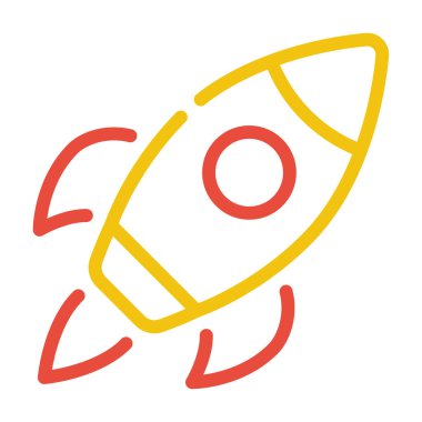 Launch Icon, Simple Illustration Isolated on White Background