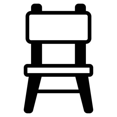 Chair Icon, Simple Illustration Isolated on White Background