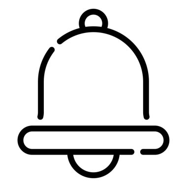 Notification Icon, Simple Illustration Isolated on White Background