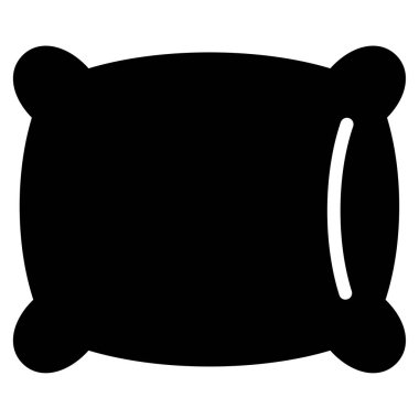 Pillow Icon, Simple Illustration Isolated on White Background