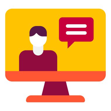 Webinars Icon, Simple Illustration Isolated on White Background