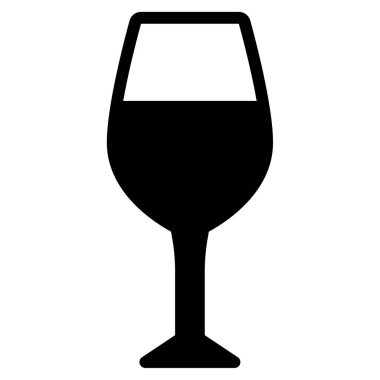 Şarap Kadehi Simgesi, Beyaz Arkaplanda İzole Edilmiş Basit Resimler