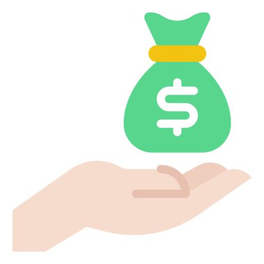 Gelir Simgesi, Basit Görüntü Beyaz Arkaplanda İzole Edildi