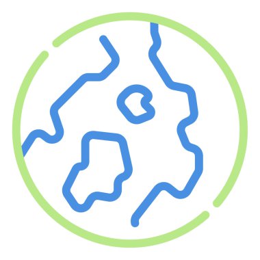 Küresel Simge, Basit Görüntü Beyaz Arkaplanda İzole Edildi