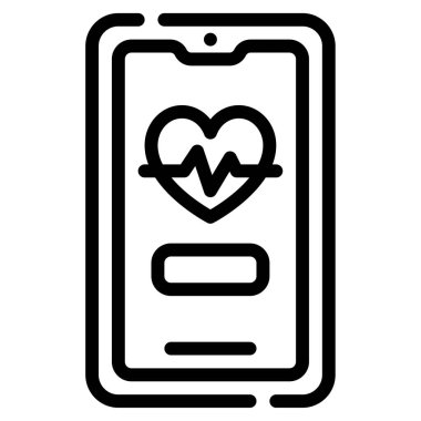 Fitness Tracker Icon, Simple Illustration Isolated on White Background