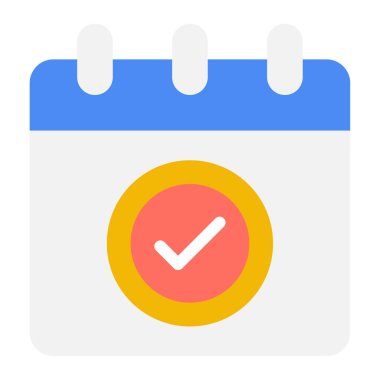 Digital Planner Icon, Simple Illustration Isolated on White Background