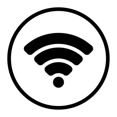 Wifi Icon, Simple Illustration Isolated on White Background