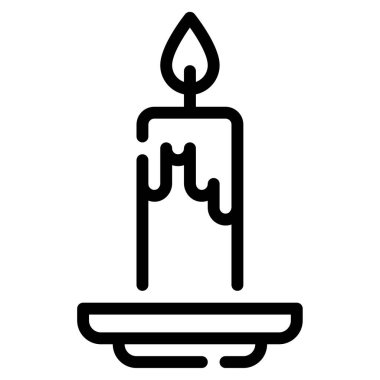 Mum Simgesi, Beyaz Arkaplanda İzole Edilmiş Basit Resimler 