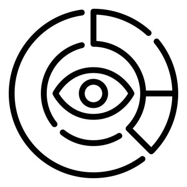 Data Visualization Icon, Simple Illustration Isolated on White Background