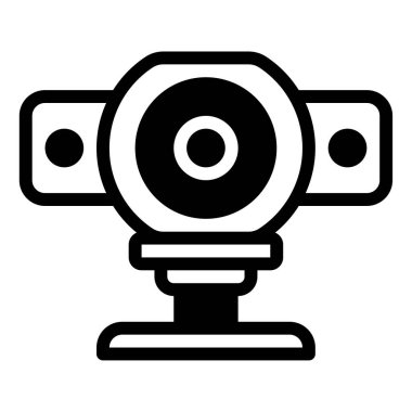 Webcam Icon, Simple Illustration Isolated on White Background