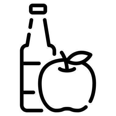 Cider Icon, Simple Illustration Isolated on White Background