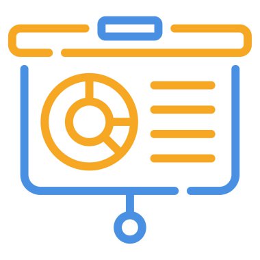 Online Whiteboard Icon, Simple Illustration Isolated on White Background