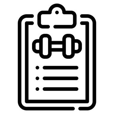 Exercise Plans Icon, Simple Illustration Isolated on White Background