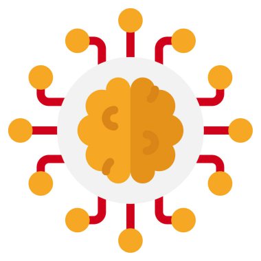 AI Model Icon, Simple Illustration Isolated on White Background 