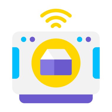 Akıllı İnbot Simgesi, Basit Görüntü Beyaz Arkaplanda İzole Edildi