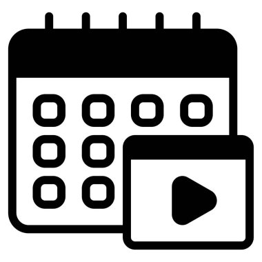 Calendar Icon, Simple Illustration Isolated on White Background