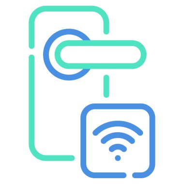 Smart Lock Icon, Simple Illustration Isolated on White Background