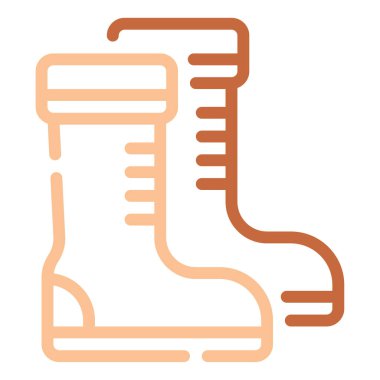 Boots Icon, Simple Illustration Isolated on White Background