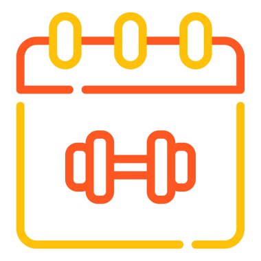 Fitness Meydan Okuma Simgesi ve Basit Görüntü Beyaz Arkaplanda İzole Edildi