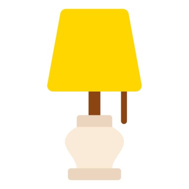 Table Lamp Icon, Simple Illustration Isolated on White Background