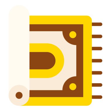 Rug Icon, Simple Illustration Isolated on White Background