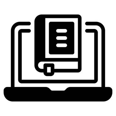 Sanal Kütüphane Simgesi, Beyaz Arkaplanda İzole Edilmiş Basit Resimler