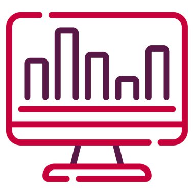 Analitik Simge, Basit Görüntü Beyaz Arkaplanda İzole Edildi