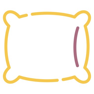 Pillow Icon, Simple Illustration Isolated on White Background