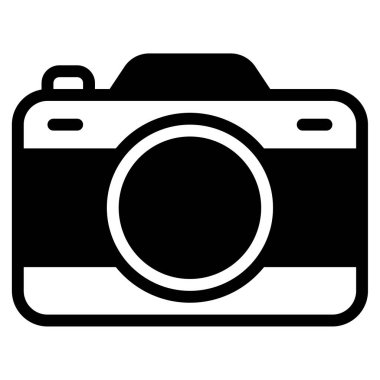 Camera Icon, Simple Illustration Isolated on White Background 