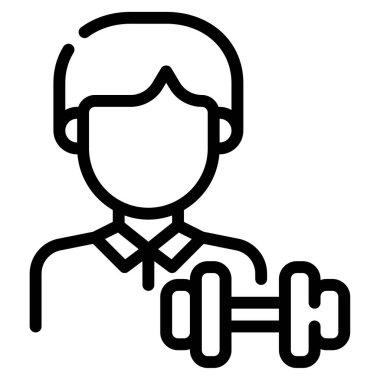 Sağlık koçu Icon, Basit Görüntü Beyaz Arkaplanda İzole Edildi