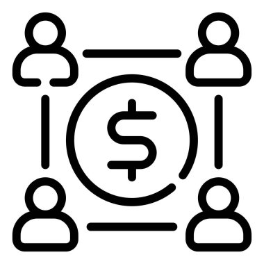 Collaboration Icon, Simple Illustration Isolated on White Background 