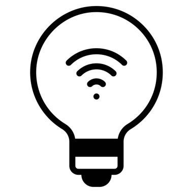 Smart Lighting Icon, Simple Illustration Isolated on White Background