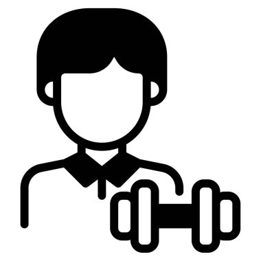 Sağlık koçu Icon, Basit Görüntü Beyaz Arkaplanda İzole Edildi