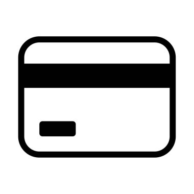 Card Icon, Simple Illustration Isolated on White Background