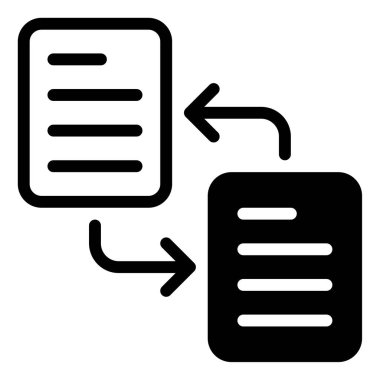 Belge Paylaşımı Simgesi, Basit Görüntü Beyaz Arkaplanda İzole Edildi